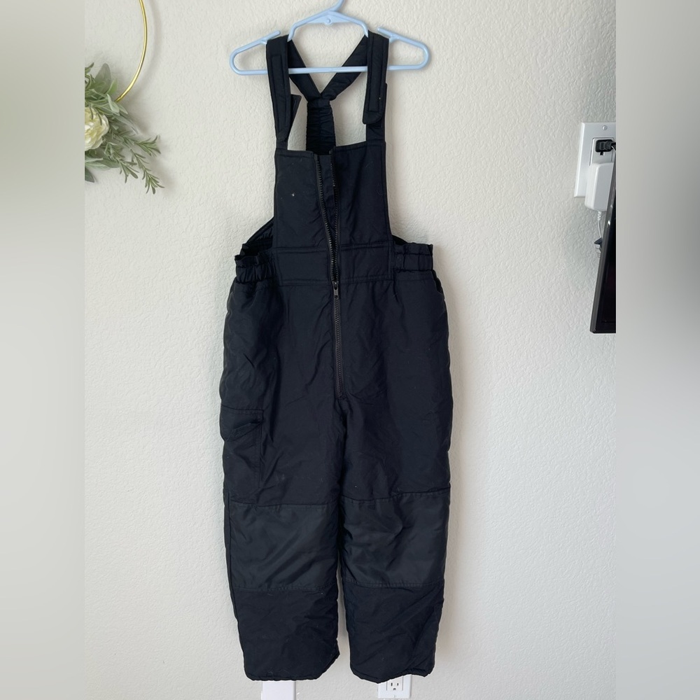Kids black snow bib